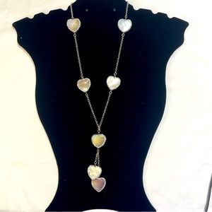 Heart drop necklace. 38” end to end.